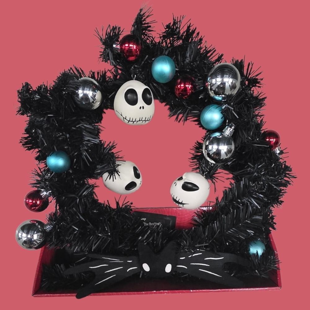 Nightmare Before Christmas Wreath with Ornaments